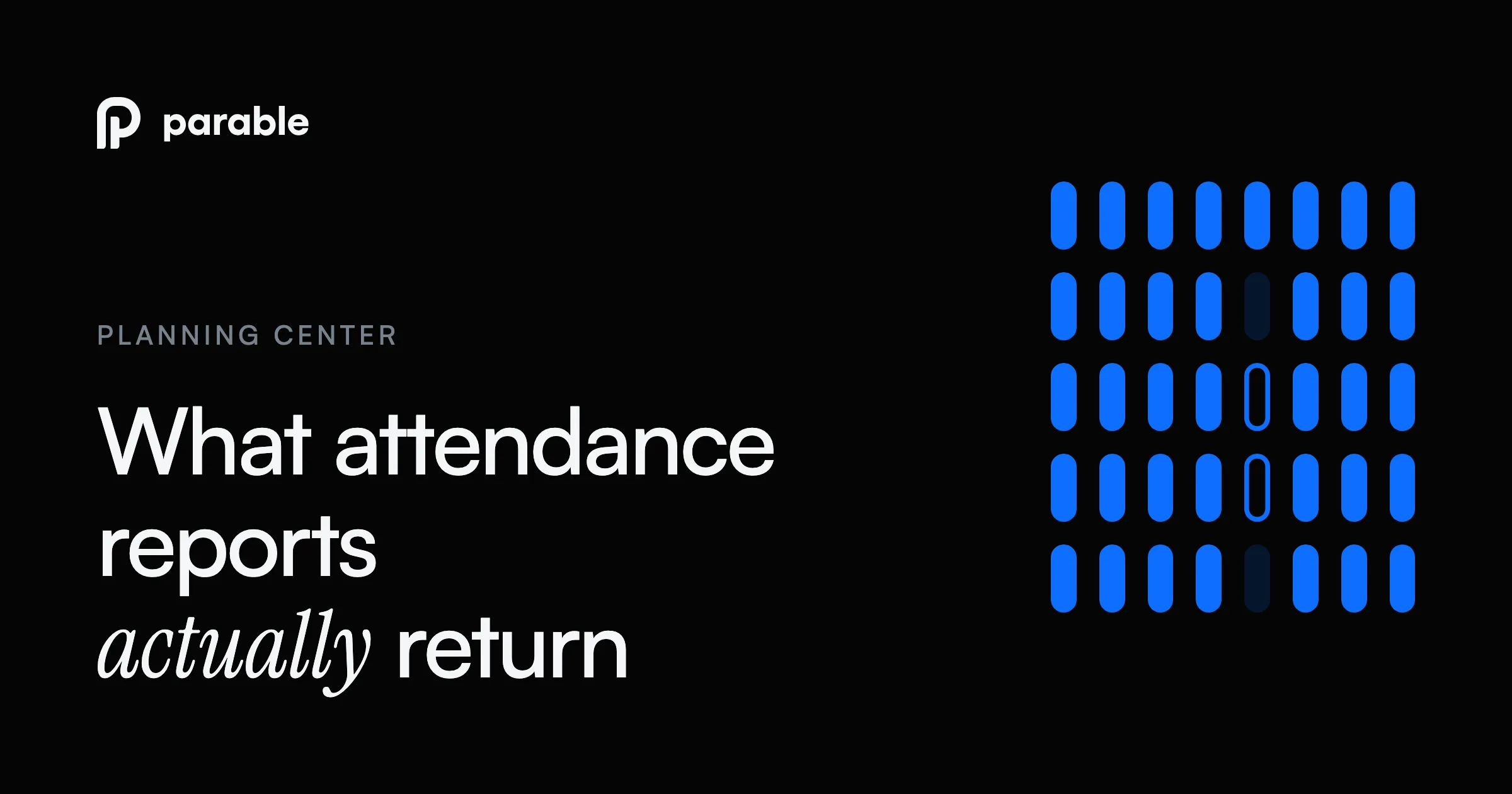 Planning Center Attendance Reports: What Each One Actually Returns